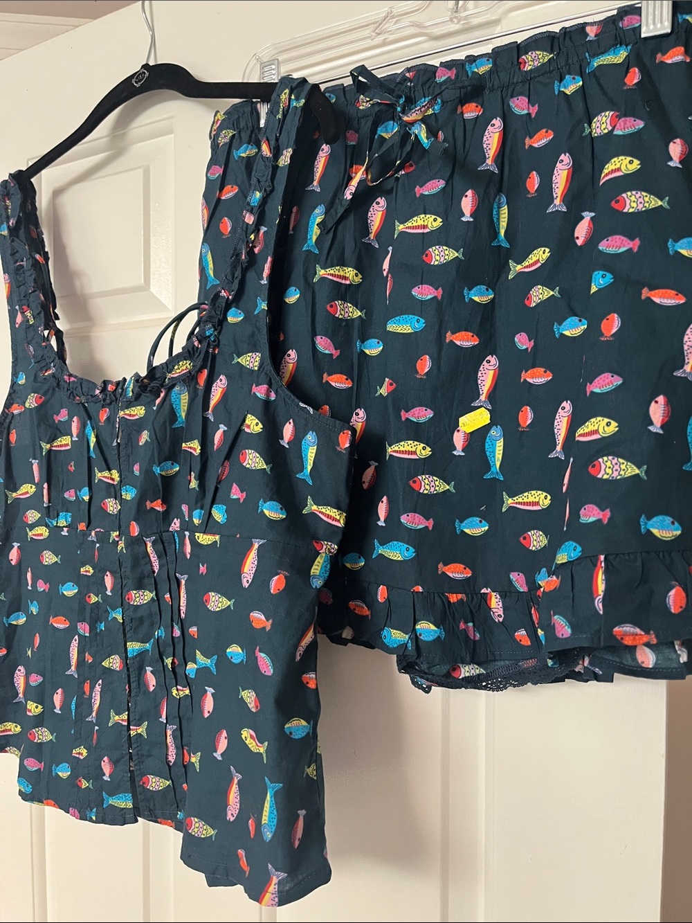 Free People Navy Fish Print Tank and Short set - Picture 8 of 8